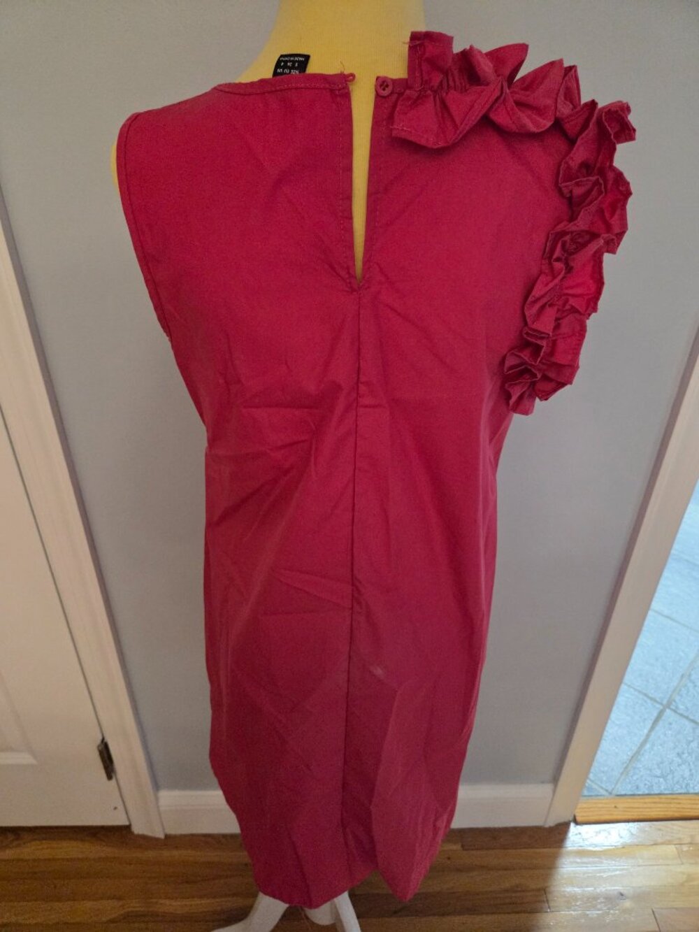 Pink Pullover Ruffle Sleeve Dress - Picture 2 of 6
